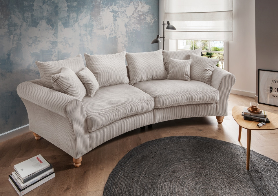 Big Sofa Monza von Benformato: Luxuri?ses Komfort-Sofa mit Breitcord-Bezug und Flexibilit?t in Farbwahl