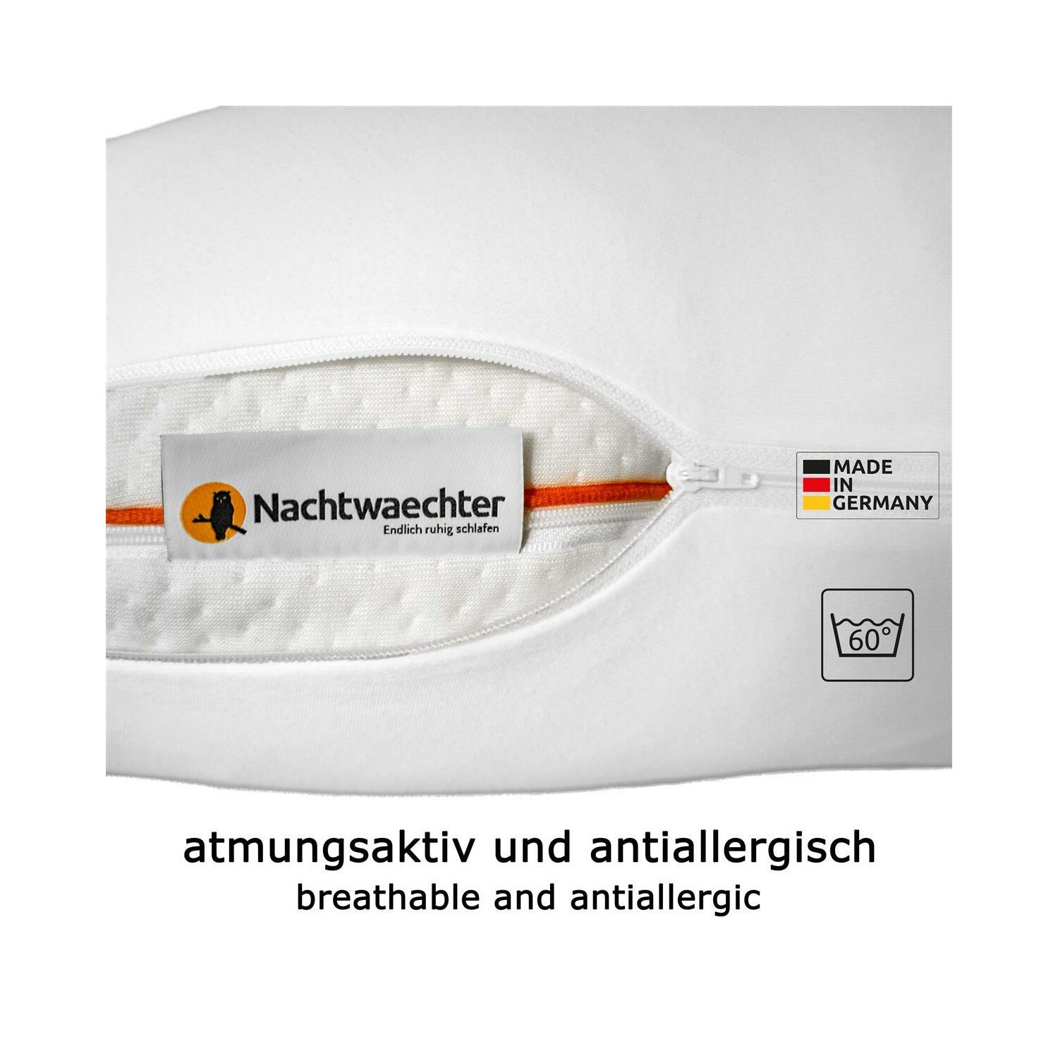 Kissen-Bezug für Knie- und Reisekissen PAUL, weiss