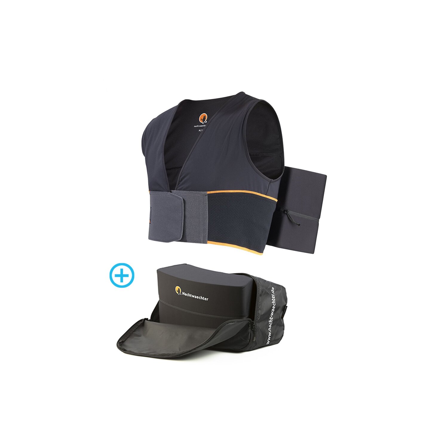 Nachtwaechter Schlafweste L/XL + Reisetasche