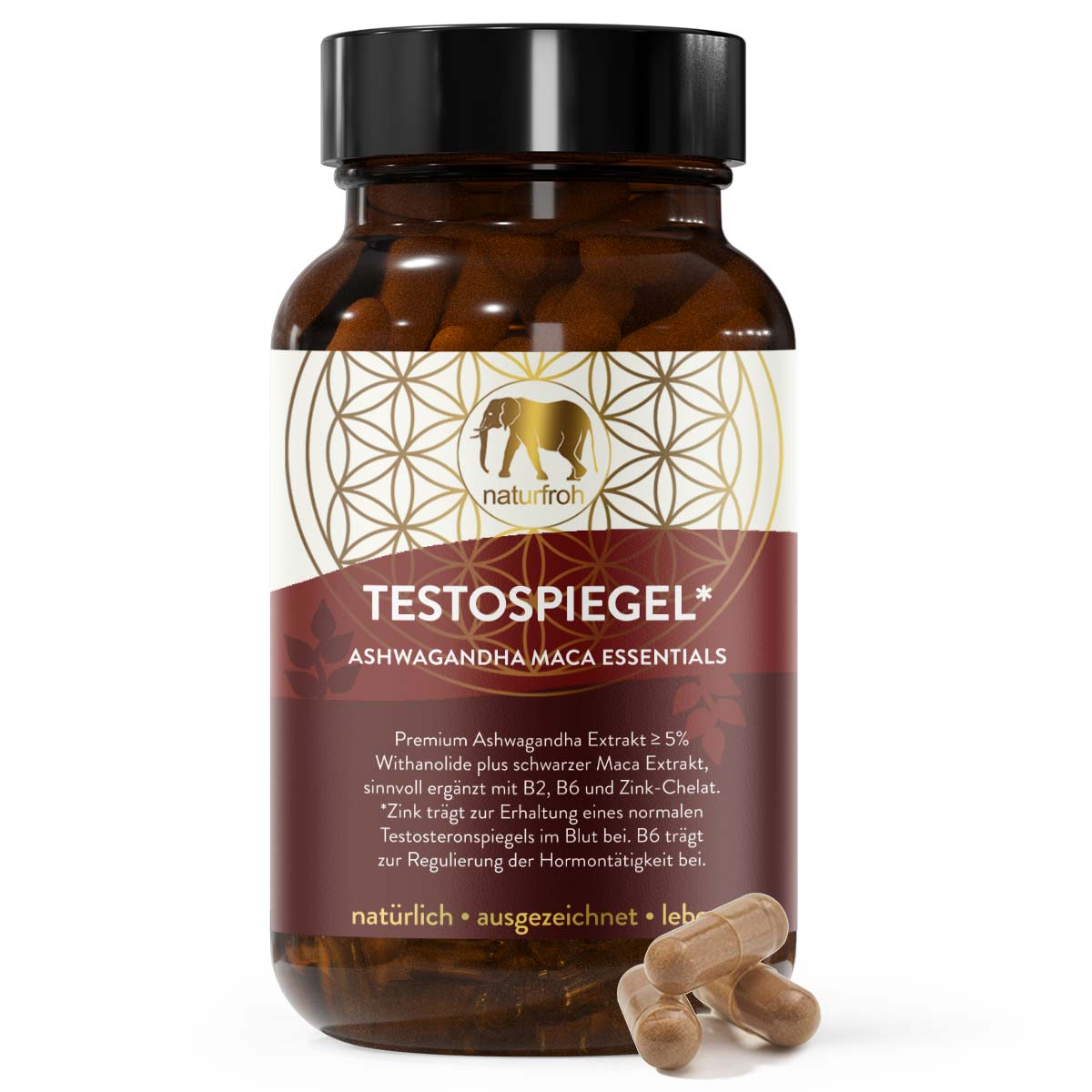 TESTOSPIEGEL* - Ashwagandha Maca B2 B6 *Zink