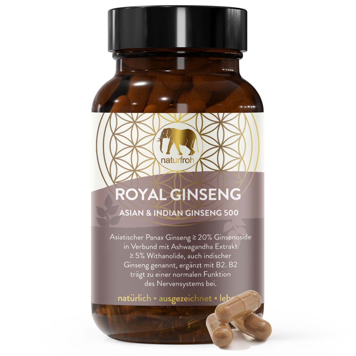 ROYAL GINSENG - Panax Ginseng Kapseln plus Ashwagandha B6