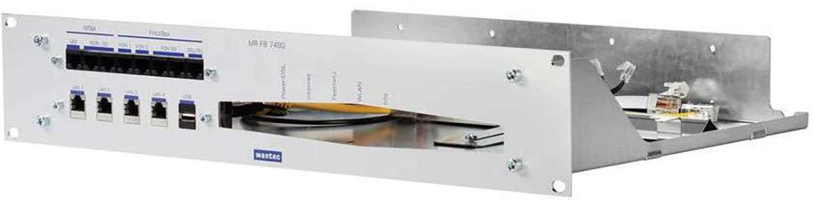 Wantec Aufrüstsatz 19 2HE für FritzBox  7390/7490 + bauglei
