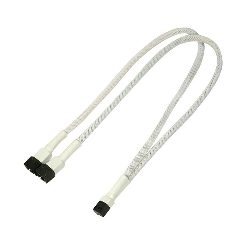Nanoxia Kabel 3-Pin Y-Kabel, 30 cm, weiß