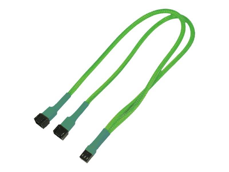 Nanoxia Kabel 3-Pin Y-Kabel, 60 cm, neon-grün