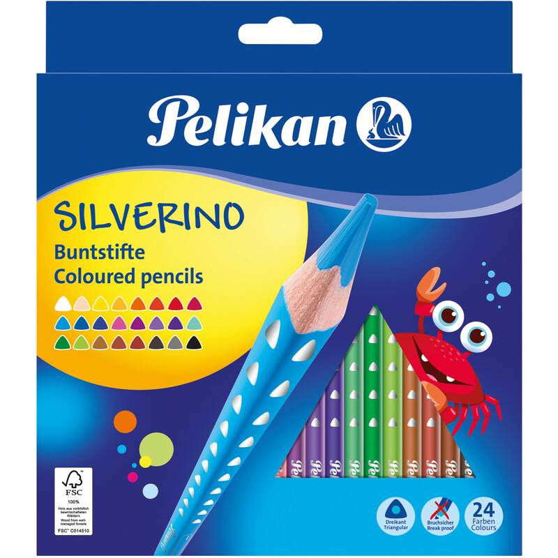 Pelikan Buntstifte SILVERINO 3-eckig dünn BD24LN 24Stk.