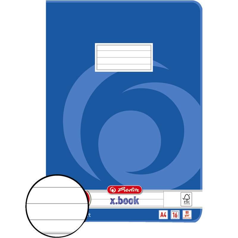 Herlitz Hefte x.book   A4/16 Lin.25   FSC Mix
