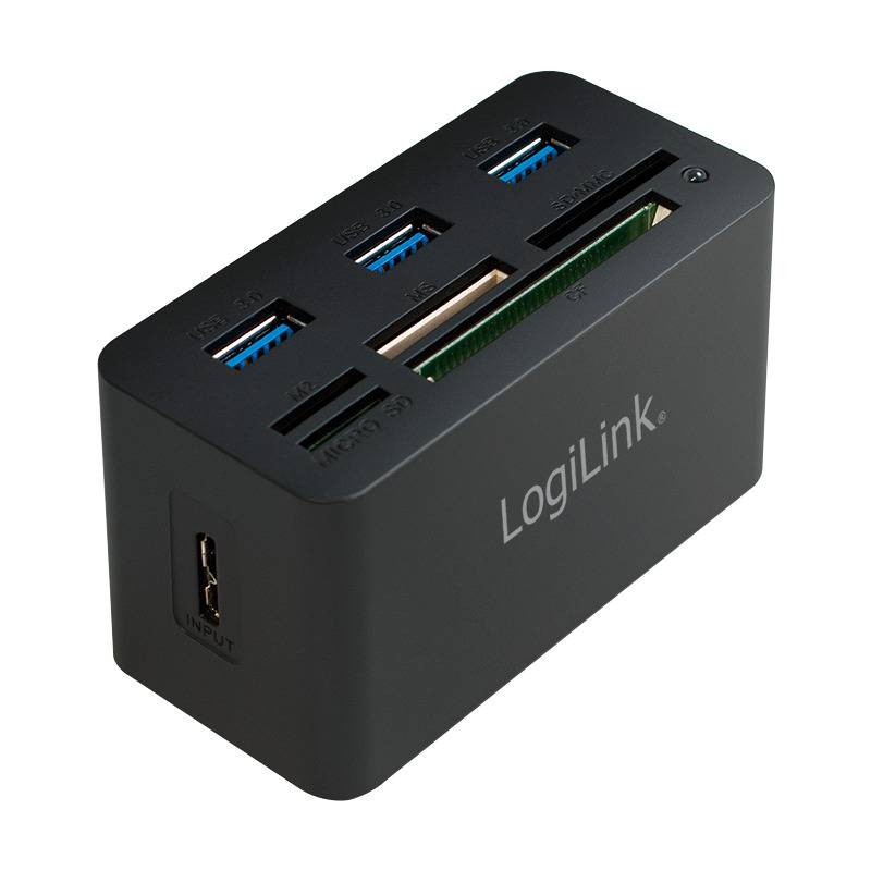 Logilink Card Reader extern mit 3xUSB 3.0 HUB AiO Cardreader