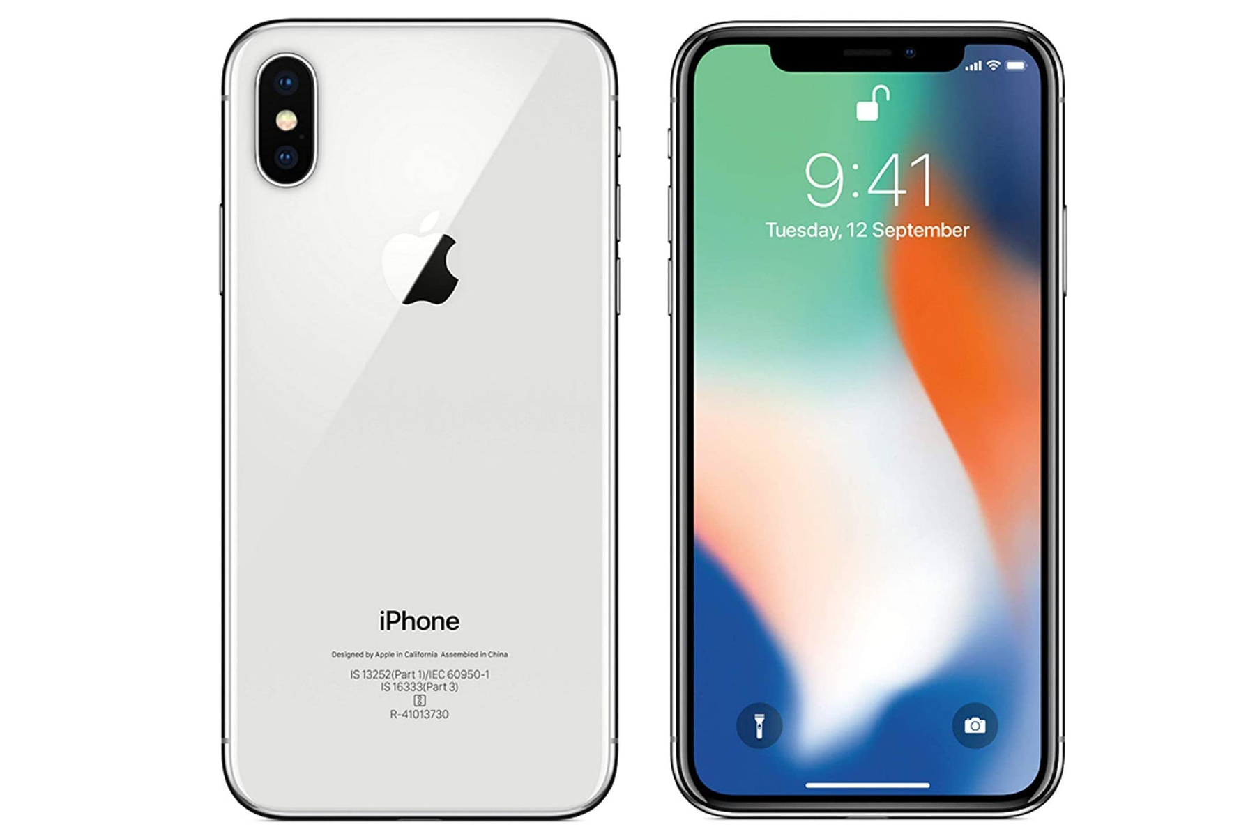 Apple iPhone X Smartphone, Silber 64Gb (ohne SIM-Lock) Super Retina Oled
