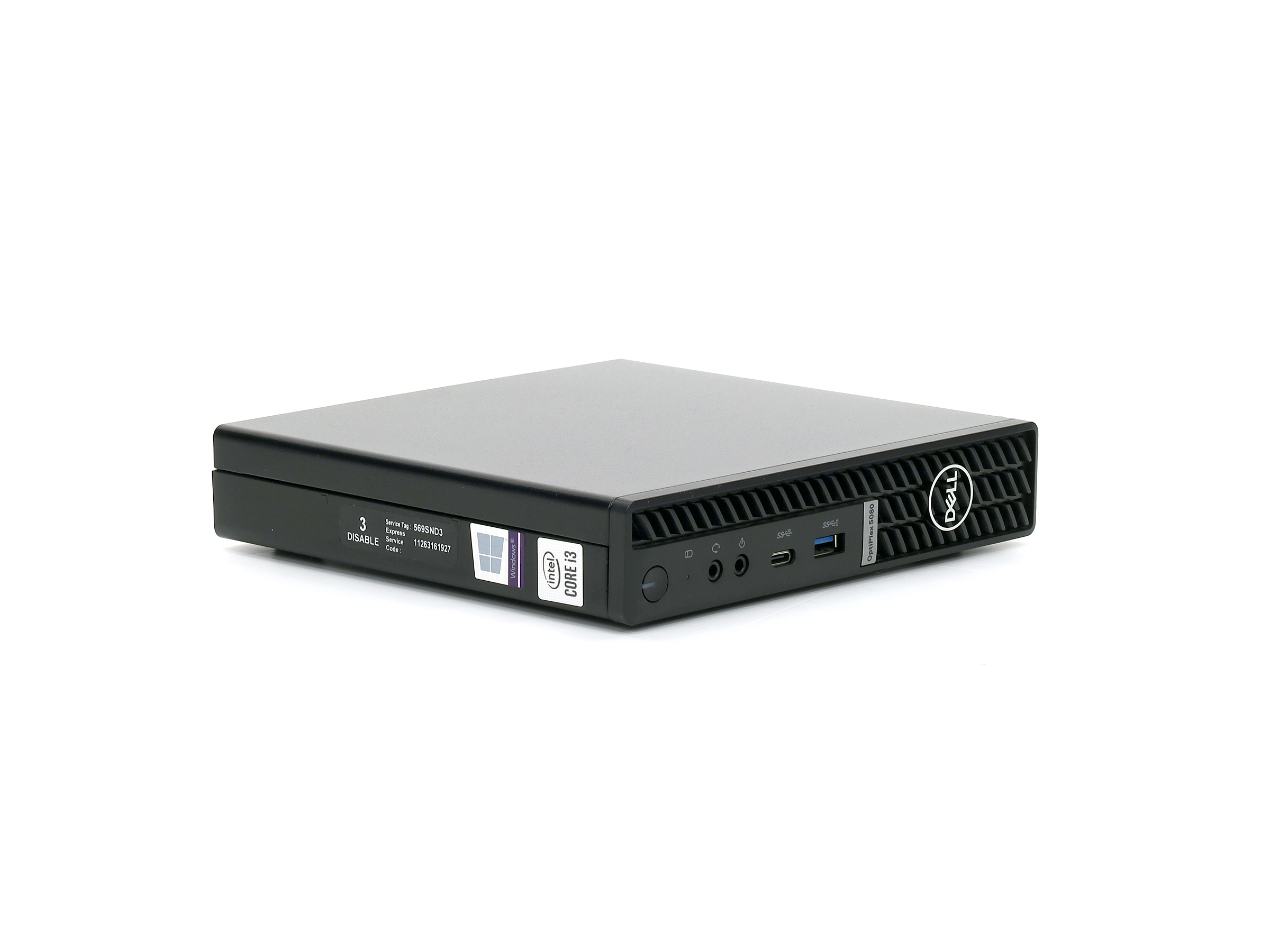 Dell OptiPlex 5080 micro PC i3-10100T (4x 3,0GHz) 8GB Ddr4 256Gb SSD NVMe