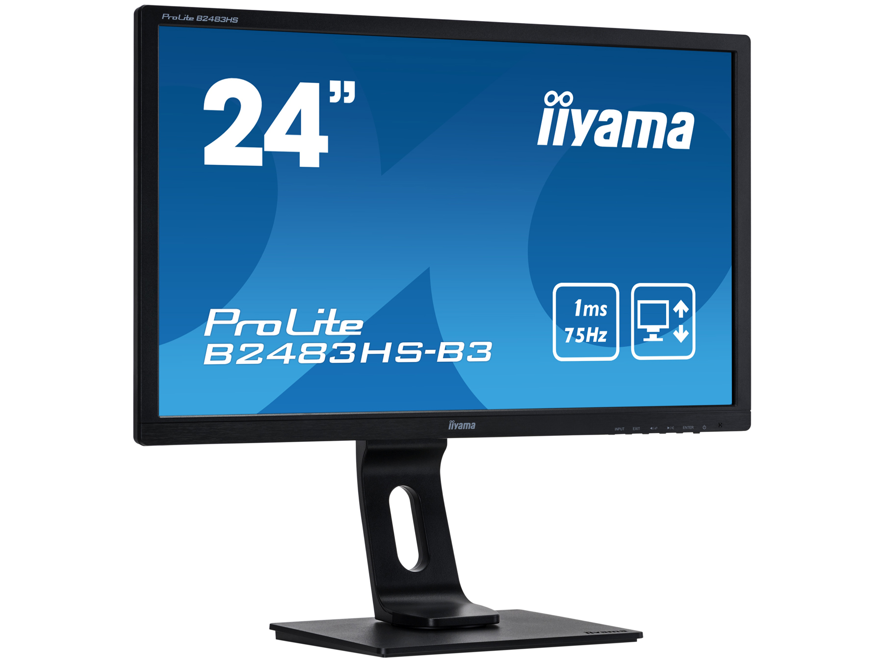 Iiyama ProLite B2483Hs Monitor 24' FHD TN LED 75Hz matt, 1ms, 250cd/m², 1000:1