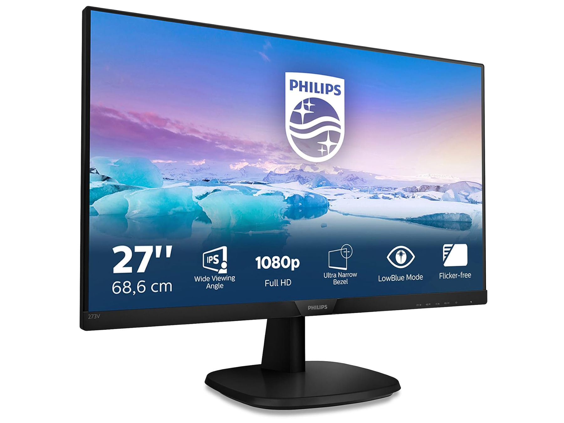 Philips 273V7Q Monitor 27 Zoll W-Led IPS FHD 75 Hz 250 cd/m², 1000:1, 4 ms (GtG)