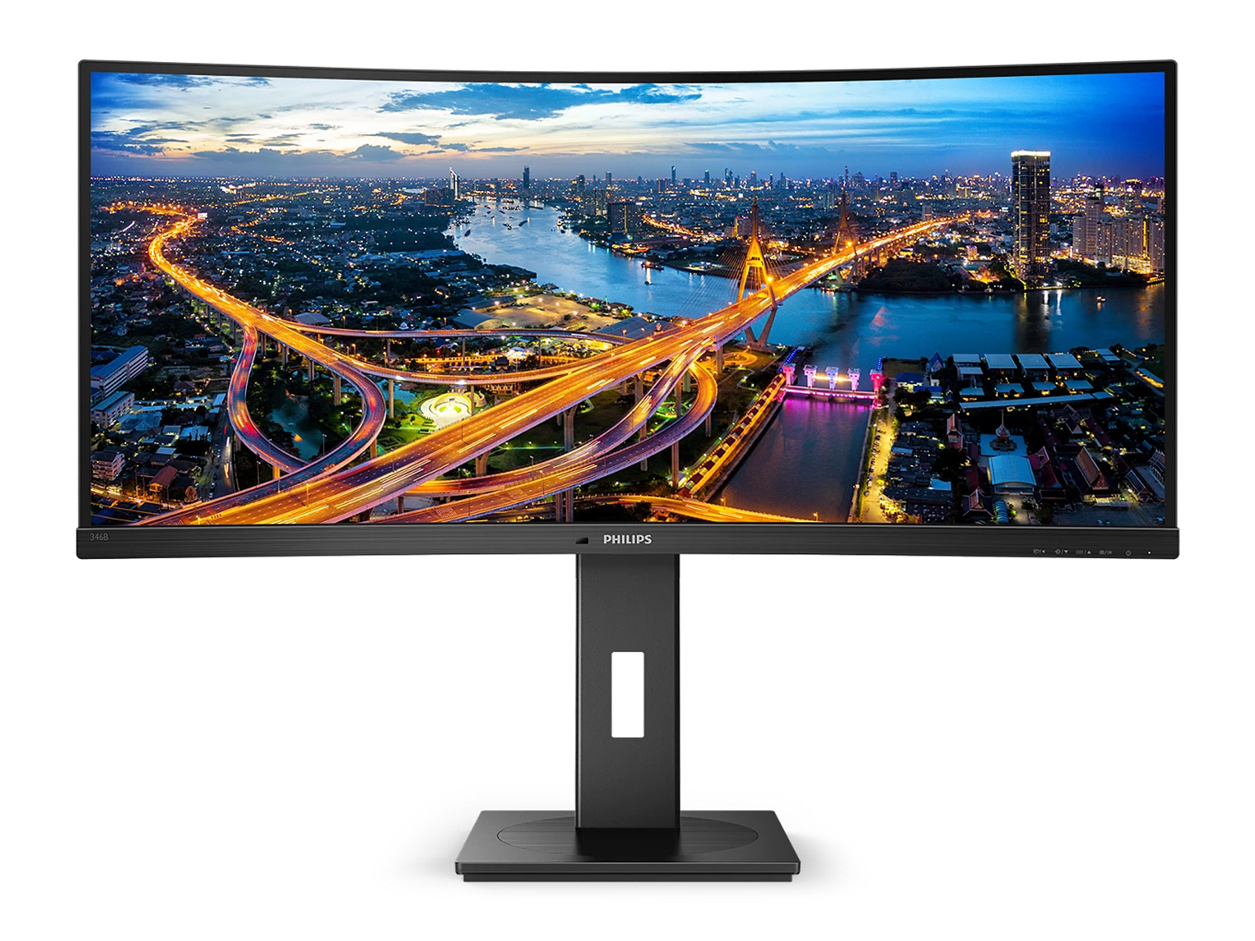 Philips B Line 346B1 Curved Monitor 34' 4K IPS W-Led 21:9, 3.000:1, 300 cm², 4ms