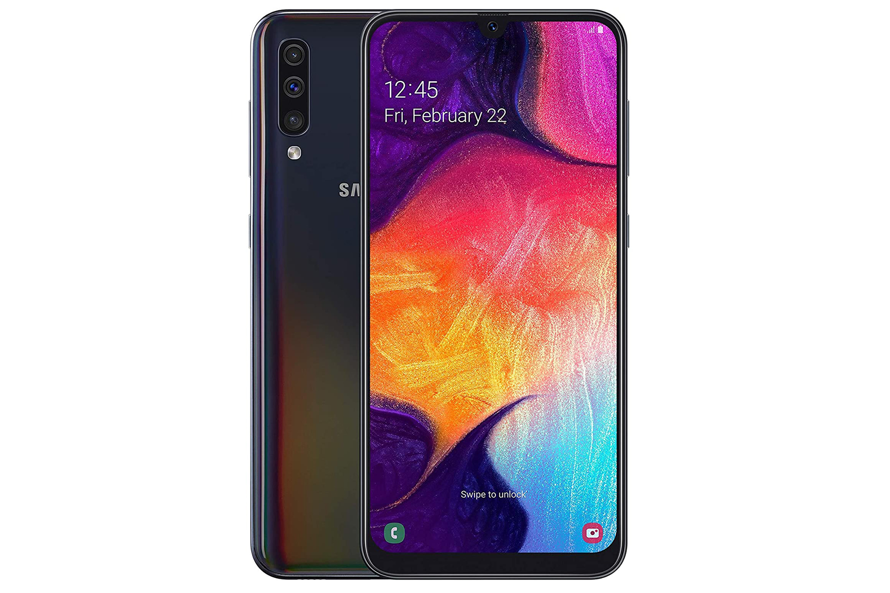 Samsung Galaxy A50 2019 (Sm-A505Fn), schwarz, 128Gb, Usb-C, Super-AMOLED