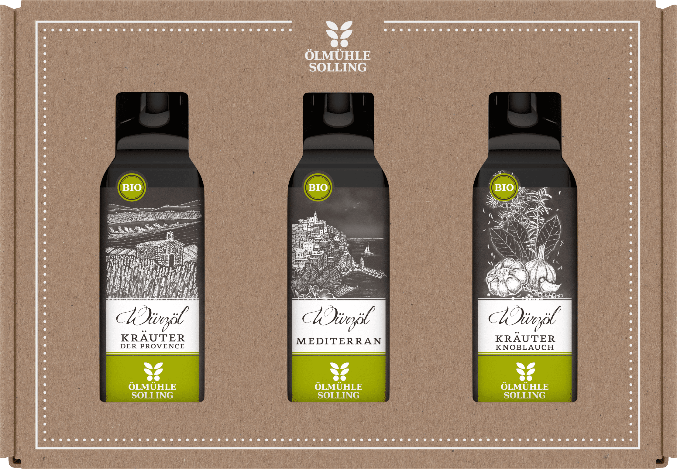 Französische Küche mit drei 100 ml Flaschen 3 x 100 ml