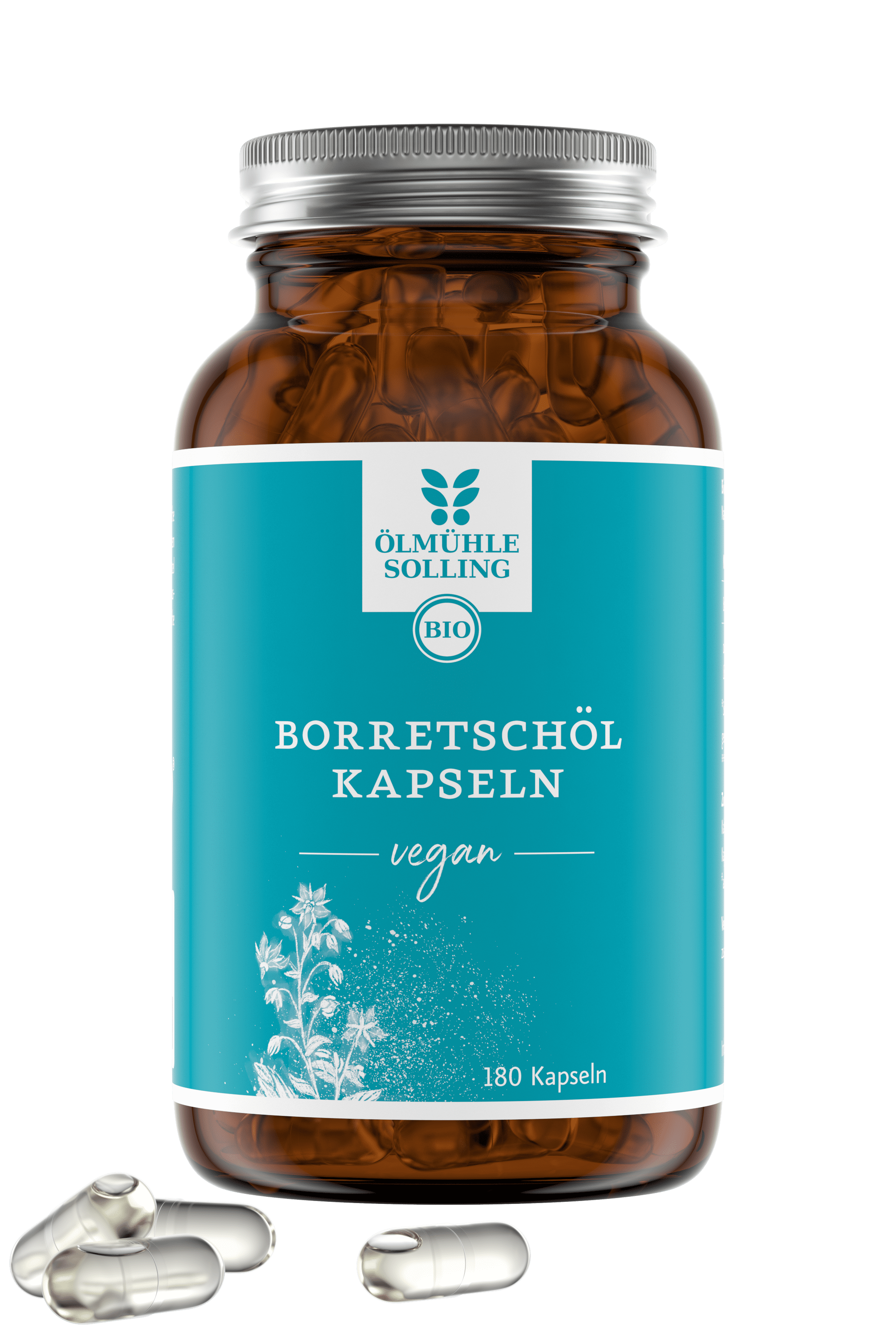Borretschöl Kapseln vegan 180 Kapseln 108 g