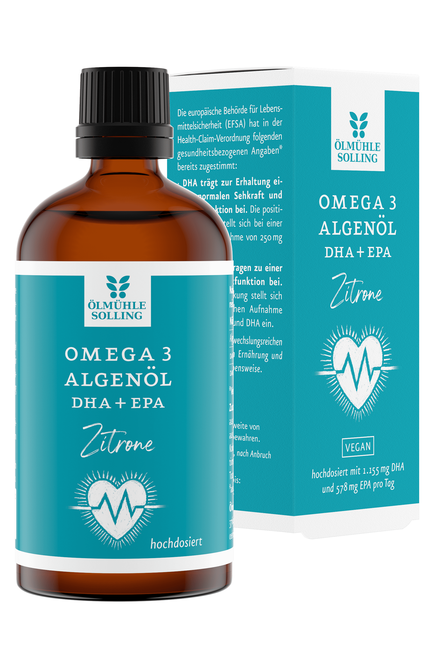 Omega 3 Algenöl Zitrone 100 ml