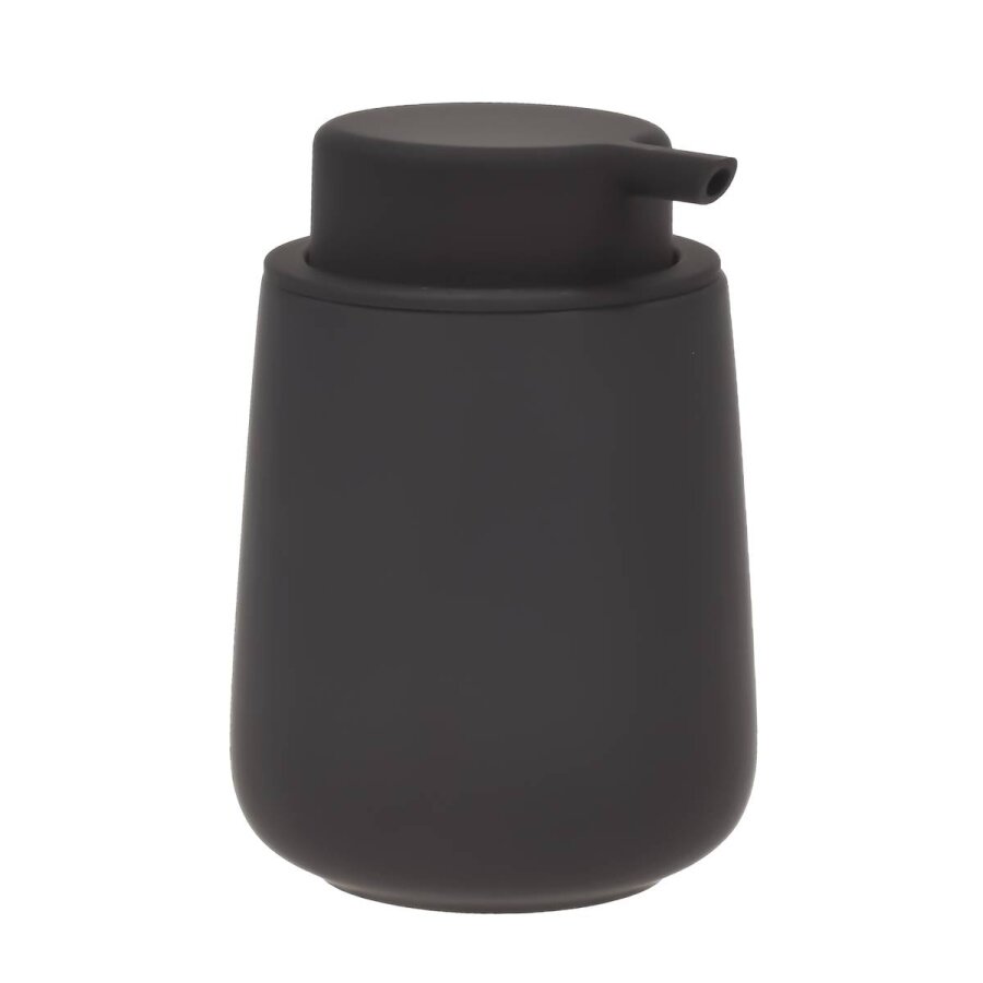 Seifenspender Nova One Porzellan 250ml 8x12cm | Zone Denmark Matt Soft-Touch black Seifendosierer Pumpseifenspender für Bad und Küche.