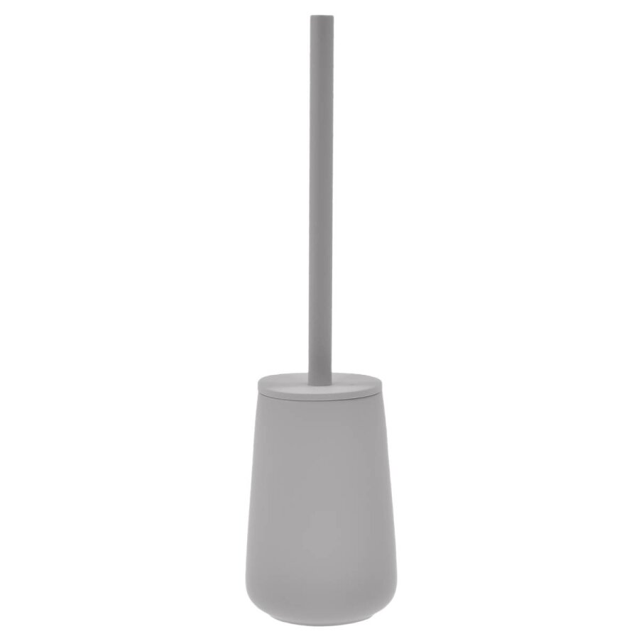 Toilettenbürste Nova One Porzellan 10x37cm | Zone Denmark Matt Soft-Touch gull grey Klobürste WC-Bürste abgedeckter Behälter Tauschkopf.