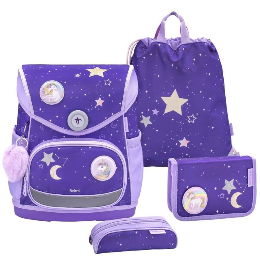 Belmil Premium Schulranzen Set Compact Plus DAHLIA