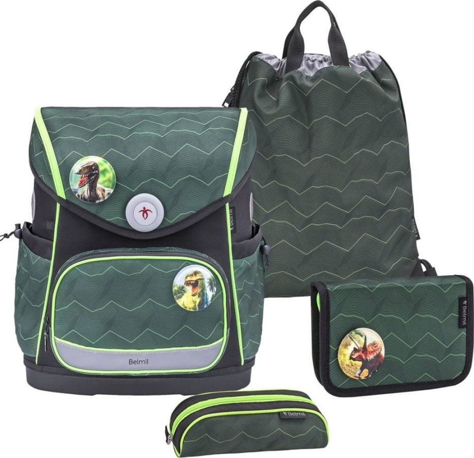 Belmil Premium Schulranzen Set Compact Plus TWIST OF LIME