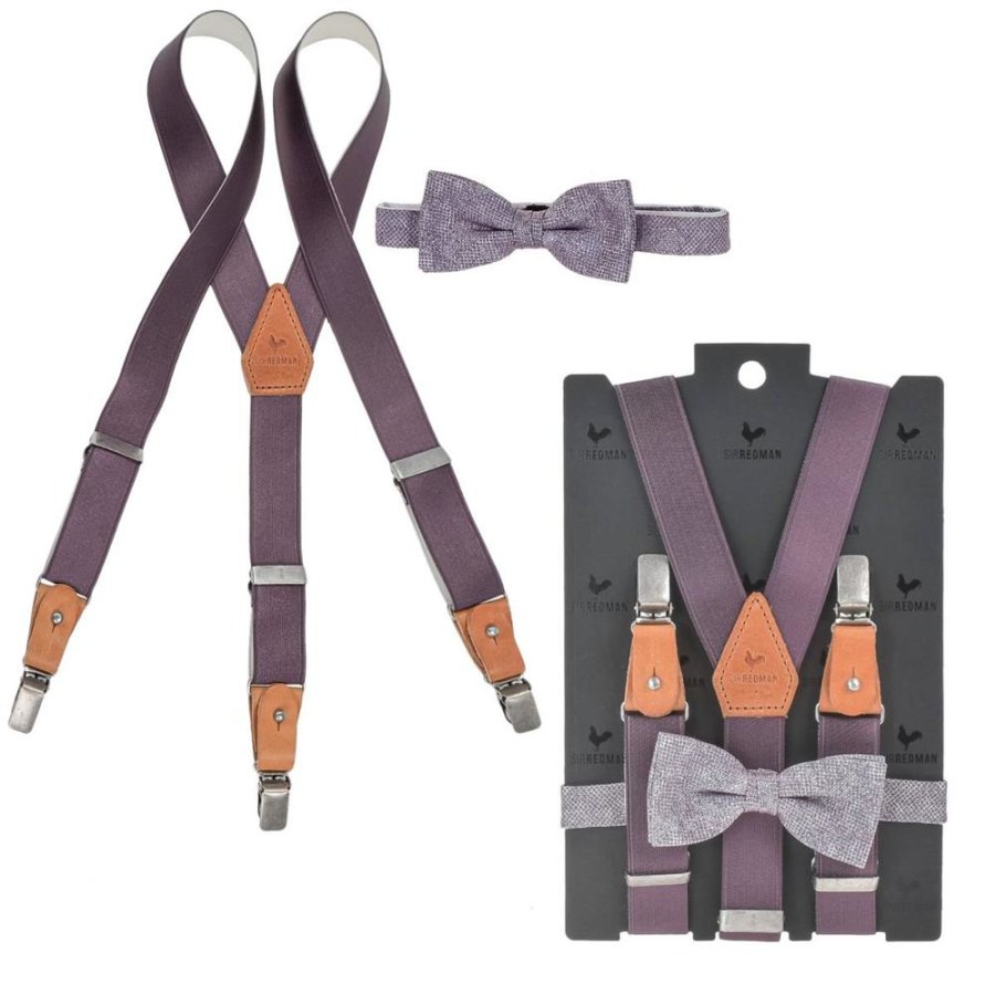 Hosenträger Kinder Set mit Fliege Jungen 'KIDS' Lilac Mayson