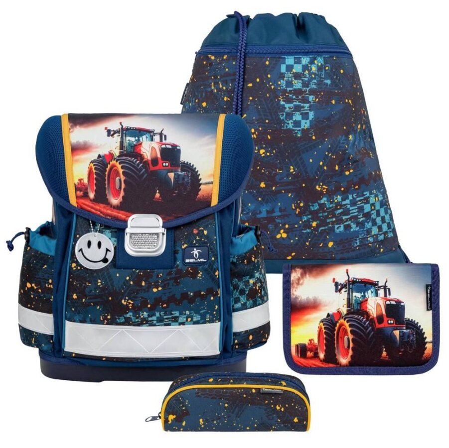 Belmil Schulranzen-Set 4-tlg Jungen Classy Trekker Tractron | AGR