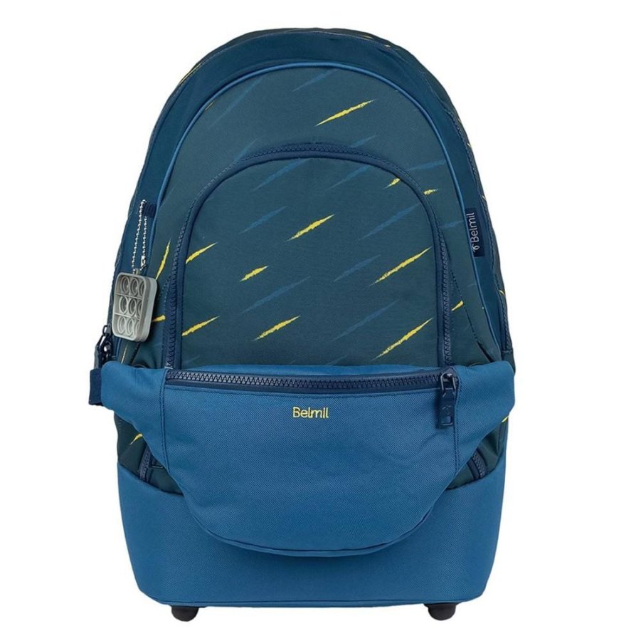 Belmil Premium Schulrucksack mit Bauchtasche ORION BLUE