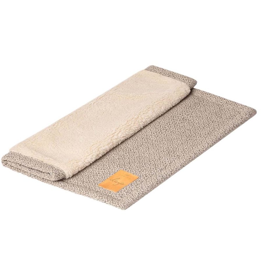 DENJO DOGS Reise-Hundedecke Snuggle greige 80x100cm Hundedecke für Reisen grau beige