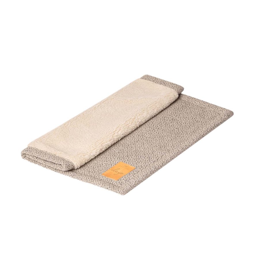 DENJO DOGS Reise-Hundedecke Snuggle greige 60x80cm Hundedecke für Reisen grau beige