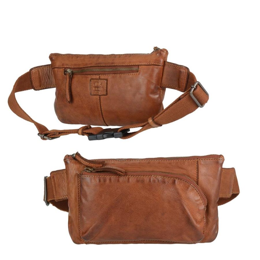 Bauchtasche Leder 27x15cm 'NOELLE' cognac | Bear Design
