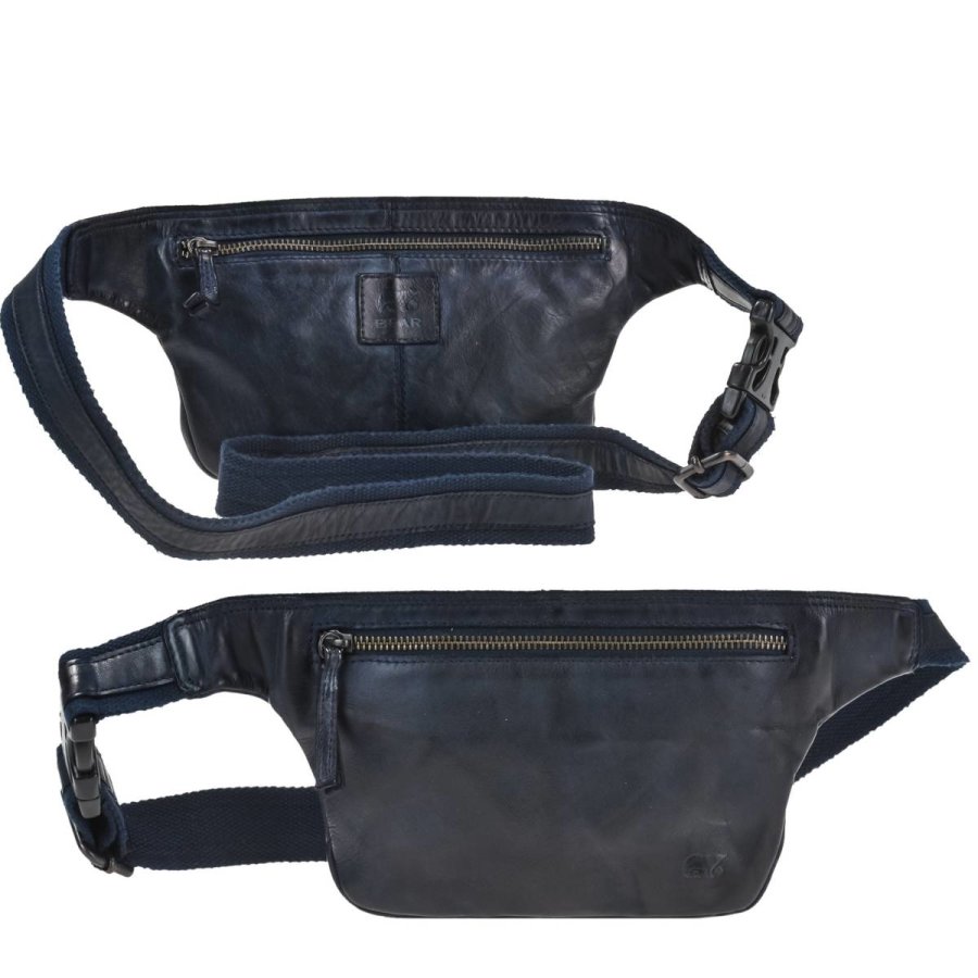 Bauchtasche Leder 24x15cm 'ELINA' dunkelblau | Bear Design