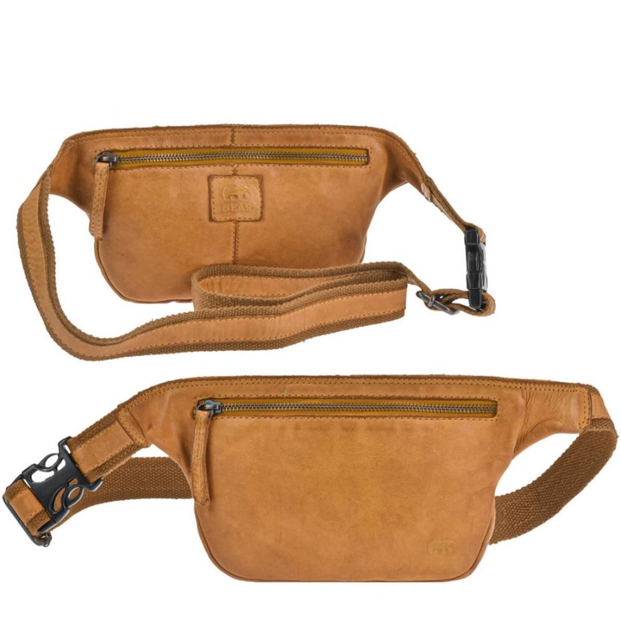 Bauchtasche Leder 24x15cm 'ELINA' gelb | Bear Design