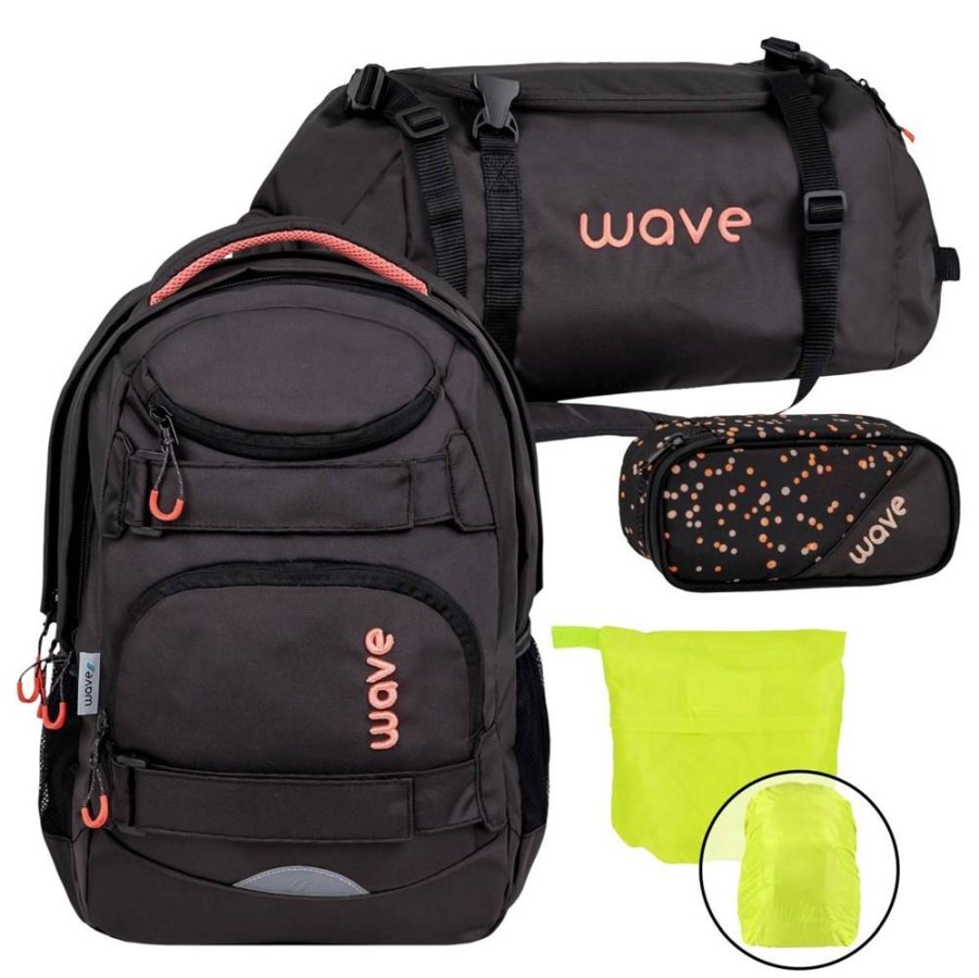Wave Schulrucksack Set Infinity Move 'Blooms' mit Regenschutz