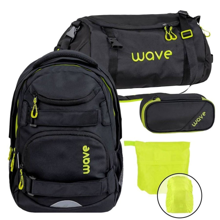 Wave Schulrucksack Set Infinity Move 'Bold' mit Regenschutz