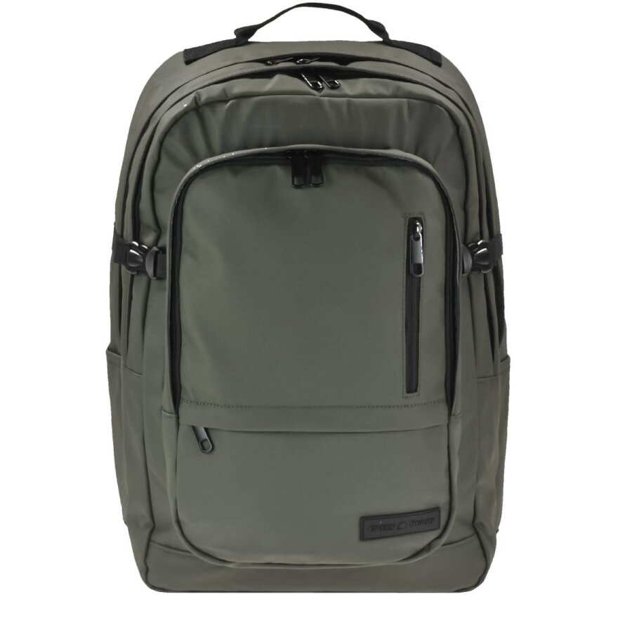 Regenabweisender Rucksack aus Nylon in olivegrey mit Laptopfach | Greenburry. Eine strukturierte Aufteilung für Ihren geordneten Alltag im Beruf.