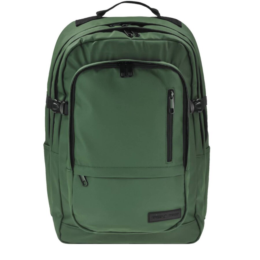 Regenabweisender Rucksack aus Nylon in bottlegreen mit Laptopfach | Greenburry. Die strukturierte Aufteilung für Ihren bestens geordneten Alltag.
