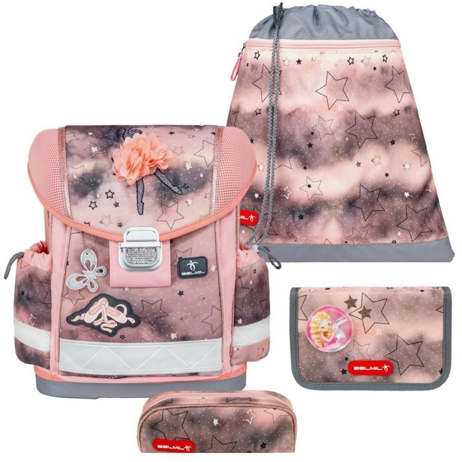 Belmil Schulranzen Set Mädchen Rose Ballet (Motiv: Ballerina) 'Classy', ab 1.Klasse Grundschule