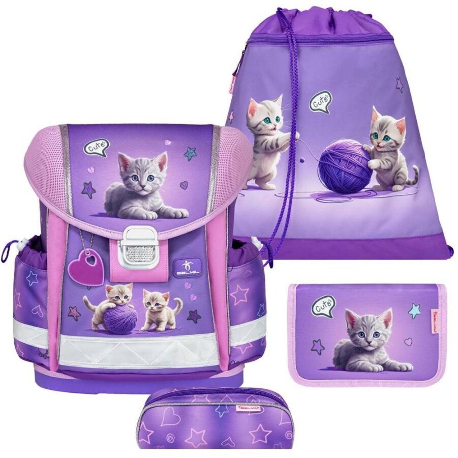 Belmil Schulranzen-Set 4-tlg Mädchen Classy Little Kittens | AGR