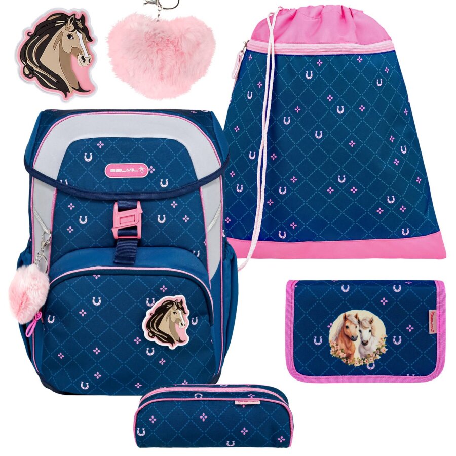 Belmil Schulranzen-Set MAXI 4tlg Pferde 'Meet your Horses'