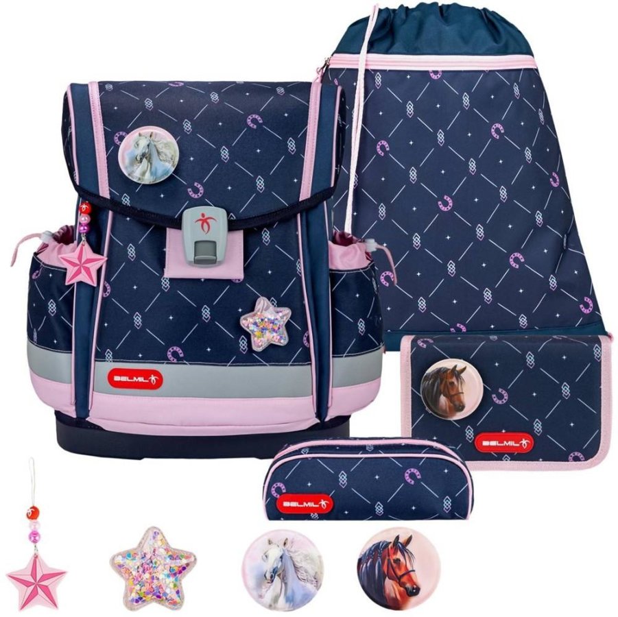 Schulranzen-Set CLASSY-PLUS mit PATCH 5tlg Midnight Gallop