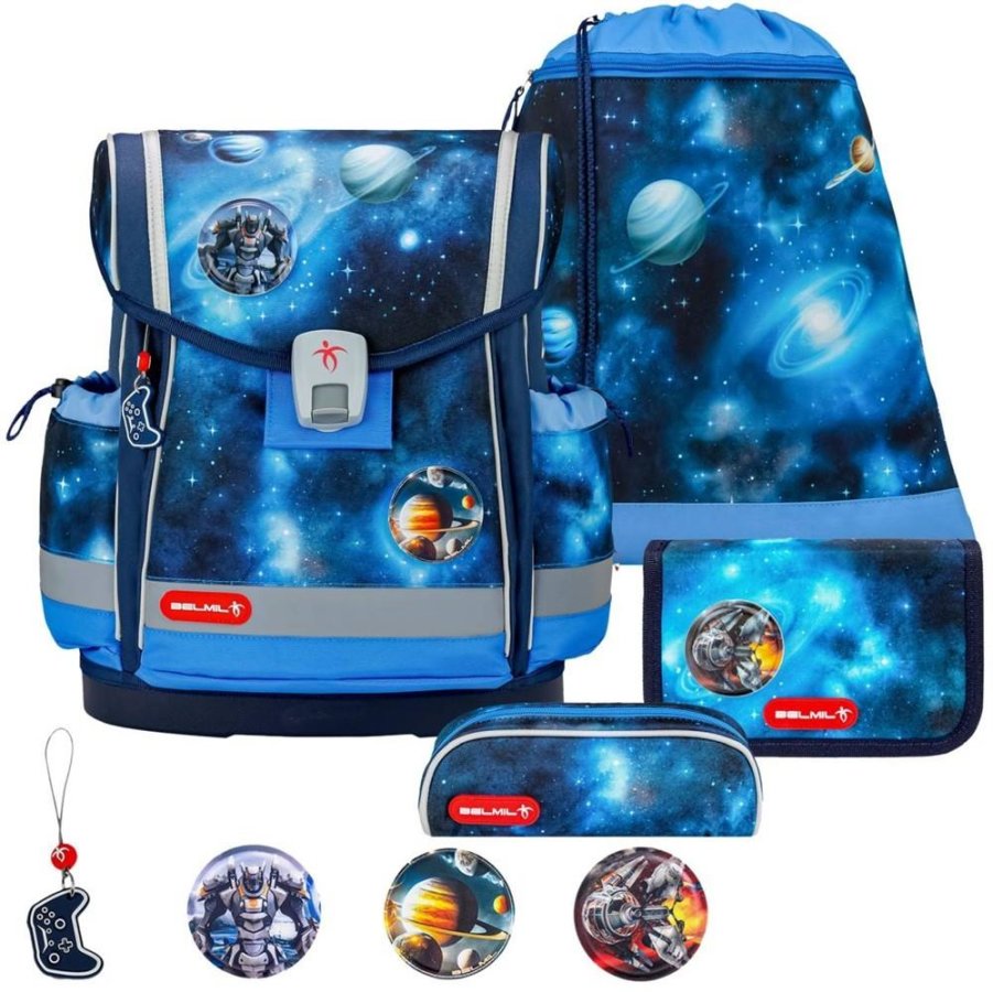 Schulranzen-Set CLASSY-PLUS mit PATCH 5tlg Galaxy Light