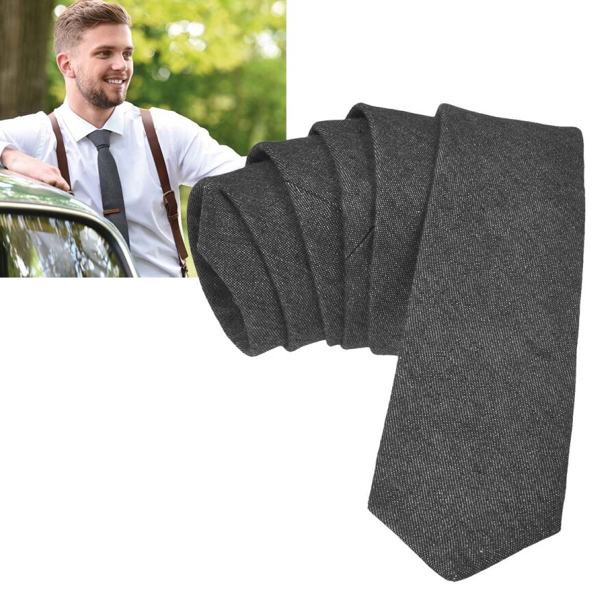 Sir Redman Krawatte Herren modern 6x149cm Baumwoll-Mix schwarz. Ein vielseitiges Accessoire für einen stilsicheren Auftritt im Business und Alltag.