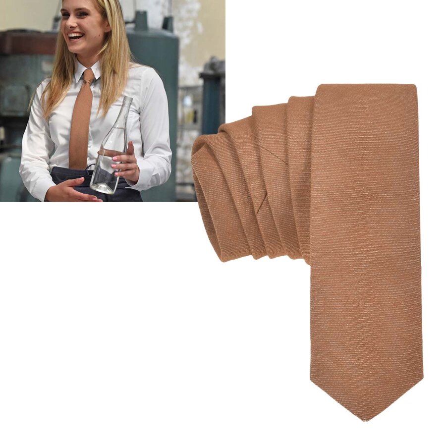 Sir Redman Krawatte Herren Damen robust 6,5x144cm Baumwoll-Mix rusty. Ein professionelles Accessoire für ein einheitliches Erscheinungsbild im Team.