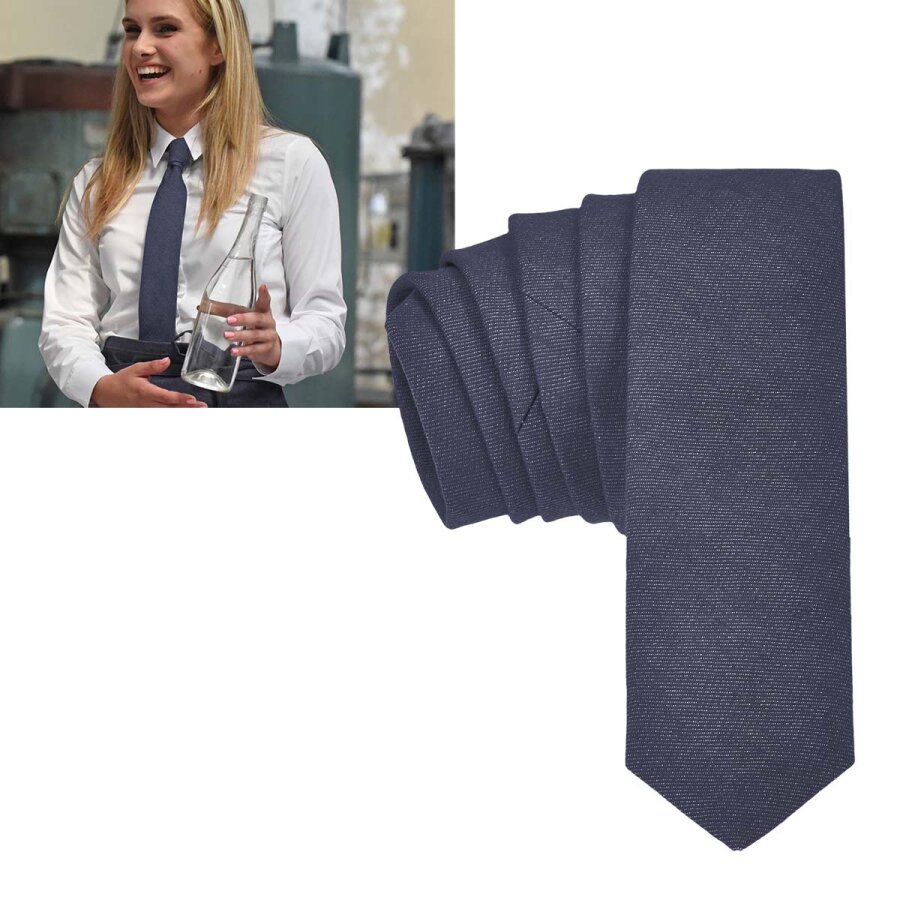 Sir Redman Krawatte Herren Damen robust 6,5x144cm Baumwoll-Mix blue. Ein professionelles Accessoire für ein einheitliches Erscheinungsbild im Team.