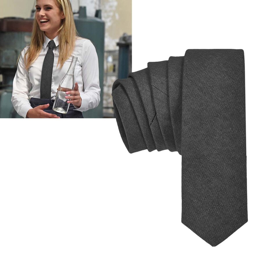 Sir Redman Krawatte Herren Damen robust 6,5x144cm Baumwoll-Mix black. Ein professionelles Accessoire für ein einheitliches Erscheinungsbild im Team.