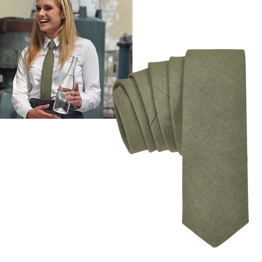 Sir Redman Krawatte Herren Damen robust 6,5x144cm Baumwoll-Mix green. Ein professionelles Accessoire für ein einheitliches Erscheinungsbild im Team.
