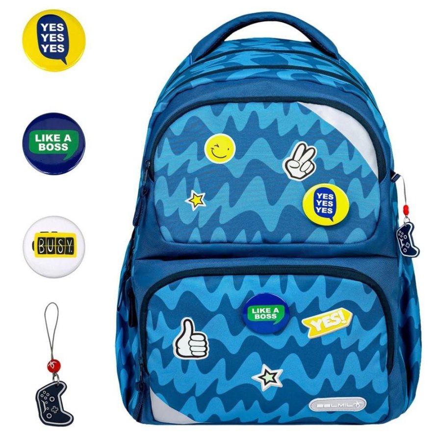 Belmil Schulrucksack MAXI PACK mit Patches 'Play'