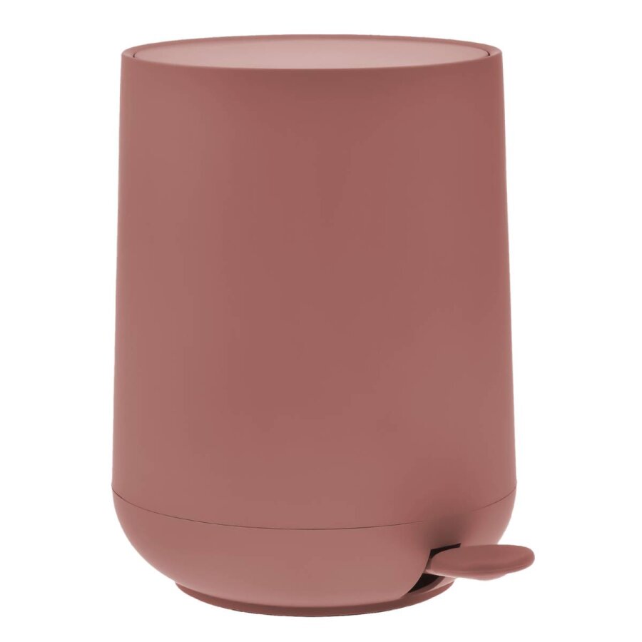 Bad-Pedaleimer Nova 5l 23x29cm | Zone Denmark Matt Soft-Touch peach red Kosmetikeimer Treteimer mit Soft-Motion Deckel für Badezimmer und WC.