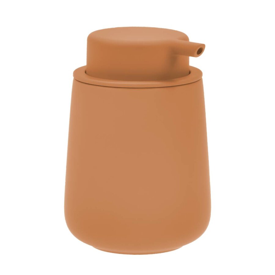 Seifenspender Nova One Porzellan 250ml 8x12cm | Zone Denmark Matt Soft-Touch mandarine Seifendosierer Pumpseifenspender für Bad und Küche.