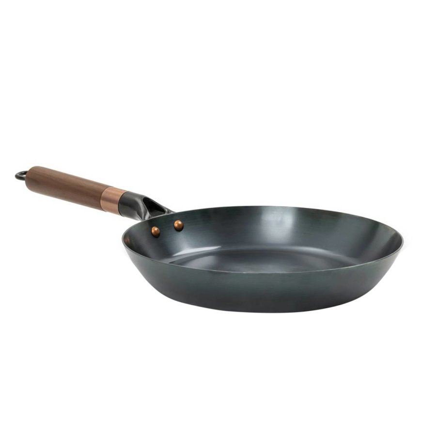 Barebones Camping Pfanne 24cm 'Steel Skillet' Vintage Retro Design mit Holzgriff